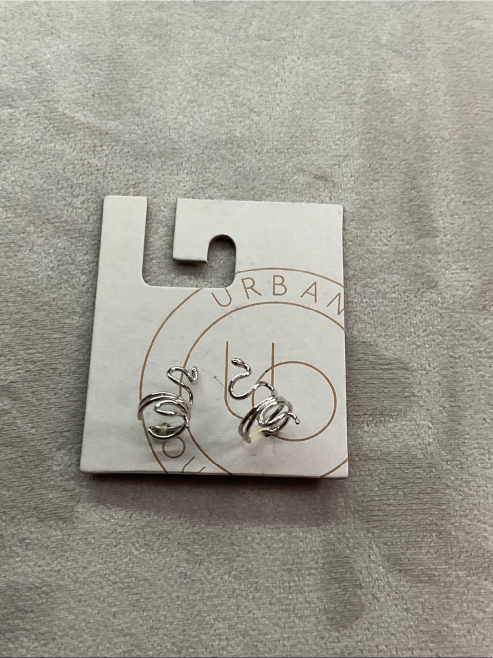 Urban Outfitters Silver Coiled Snake Stud Earrings